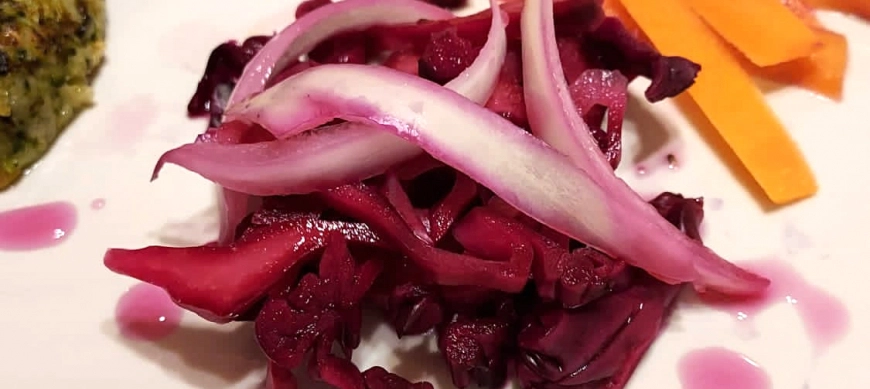 Cebolla y col lombarda en vinagre