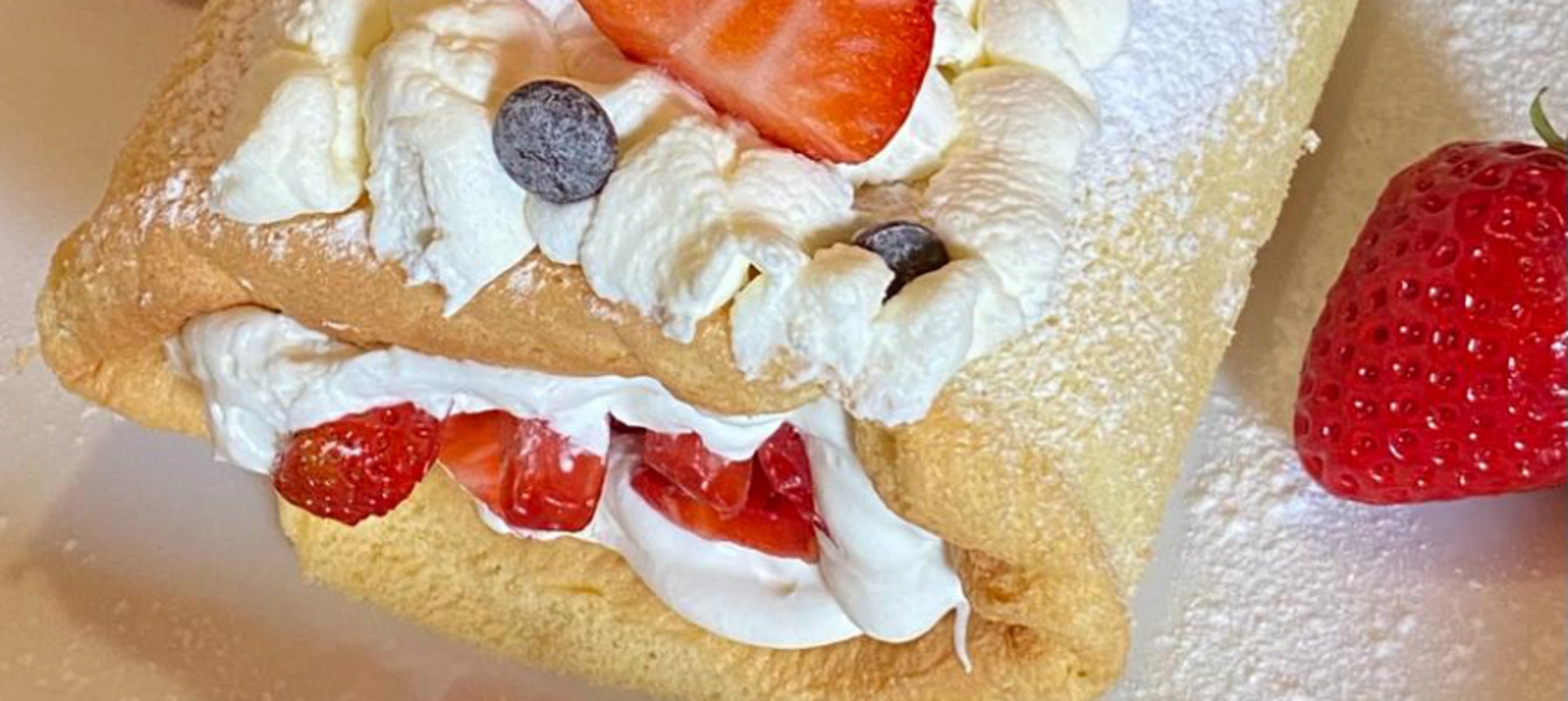 Brazo de fresas con nata