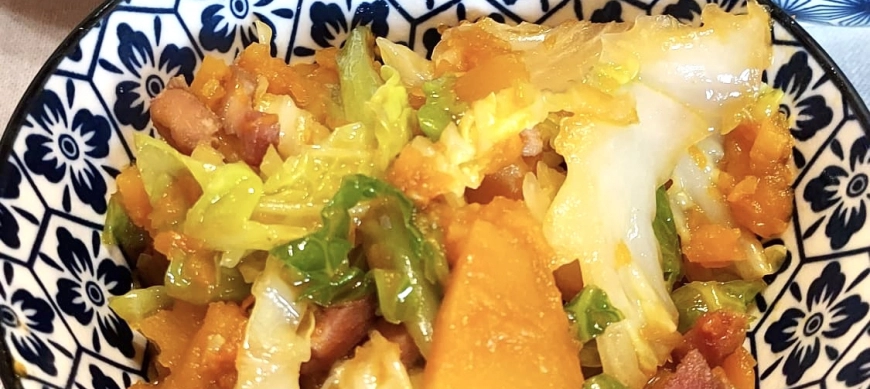 Salteado de col y calabaza