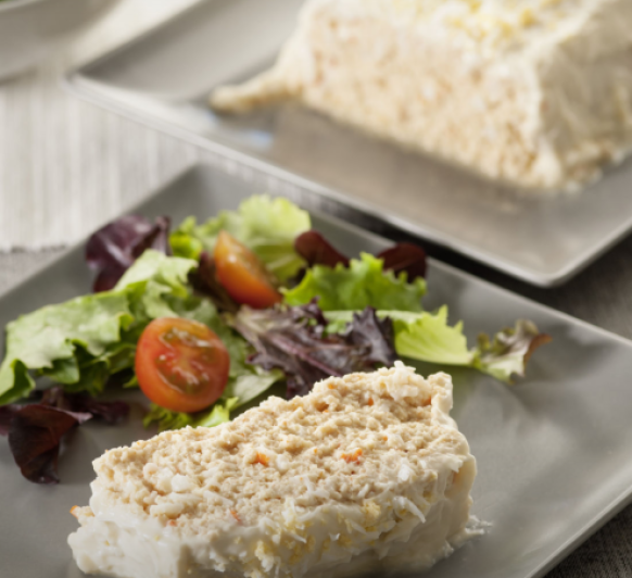 Pudin de gambas, cangrejo y atún con Thermomix®