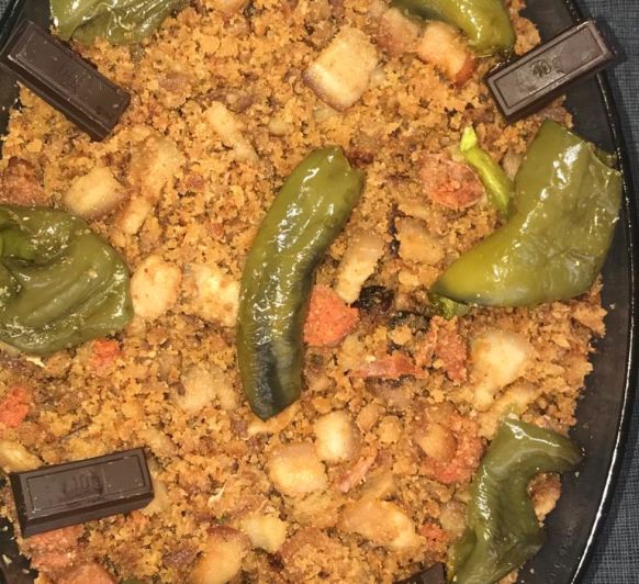 MIGAS DE PAN CON PANCETA Y CHORIZO