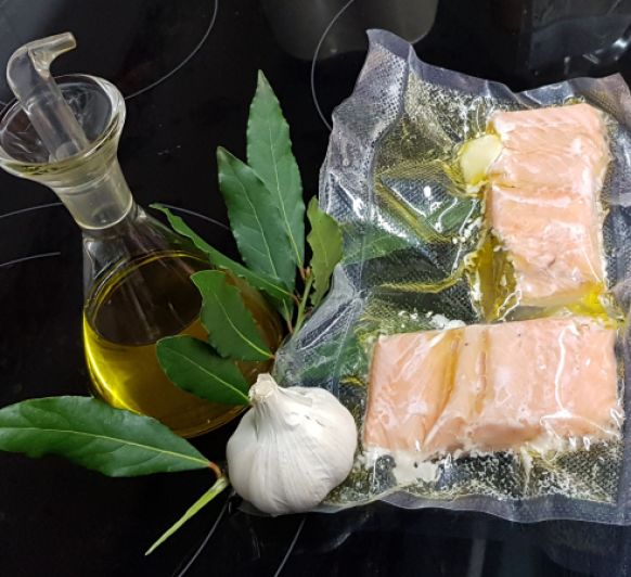 Salmón a baja temperatura con Thermomix®
